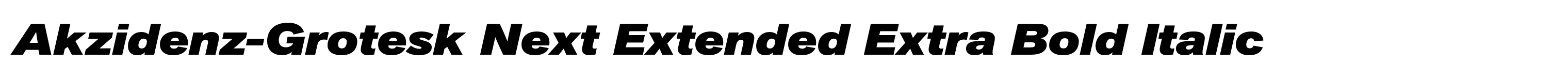Akzidenz-Grotesk Next Extended Extra Bold Italic
